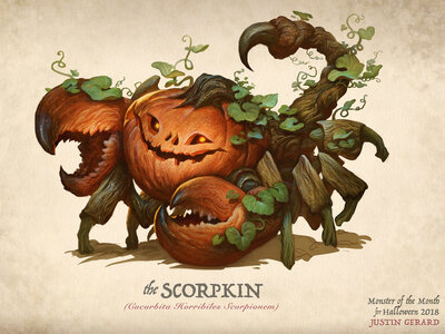 Pumpkin monster 1 by Justin Gerard.jpg